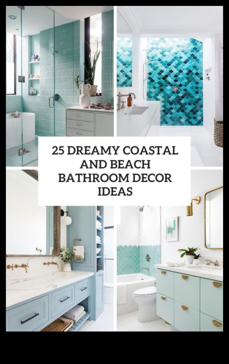 Piekrastes vannas istabas dekors spa līdzīgai pieredzei